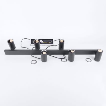 Brilagi - SELE-riippuvalaisin kaapelikiinnityksellä, 6xGU10/30W/230V, musta