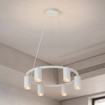 Brilagi - SELE-riippuvalaisin kaapelilla 6xGU10/30W/230V valkoinen