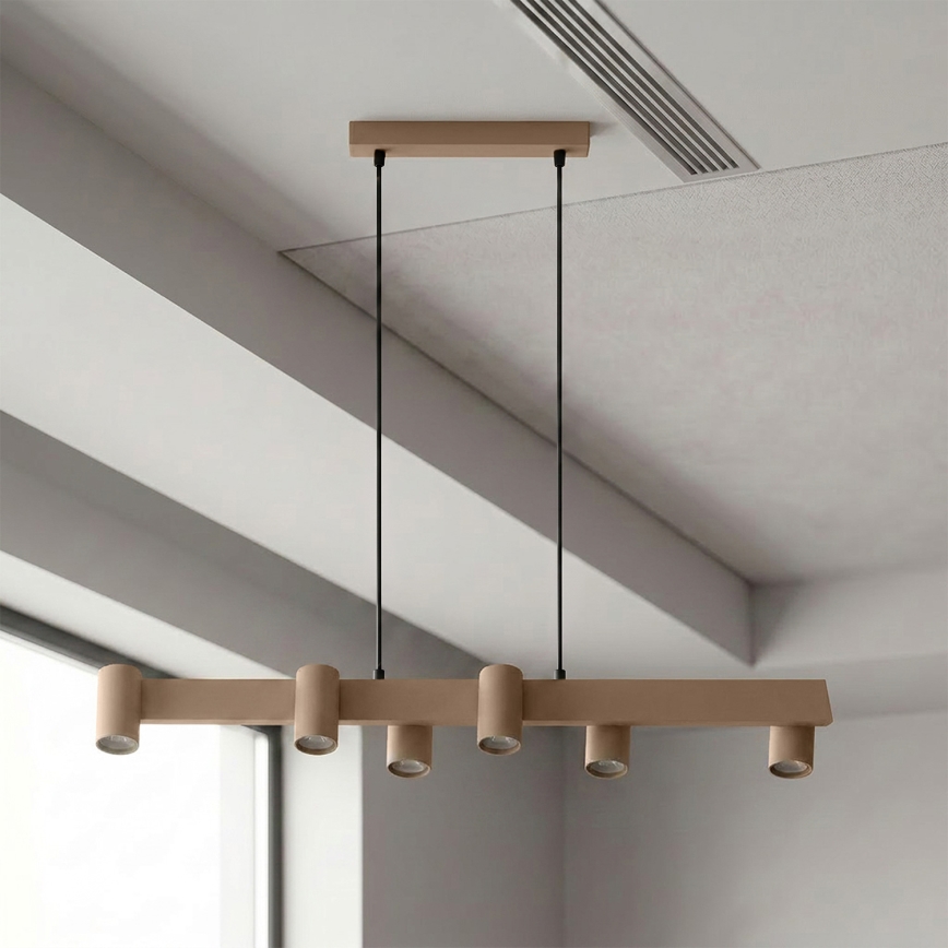 BRILAGI - SELE-riippuvalaisin vaijerilla 6xGU10/30W/230V beige