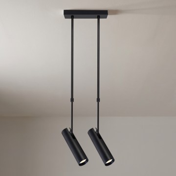 Brilagi - SELE varrellinen riippuvalaisin 2xGU10/30W/230V musta