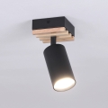 Brilagi - SELE WOOD ACOUSTIC kohdevalaisin 1xGU10/30W/230V musta/puu