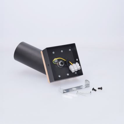 Brilagi - SELE WOOD ACOUSTIC kohdevalaisin 1xGU10/30W/230V musta/puu