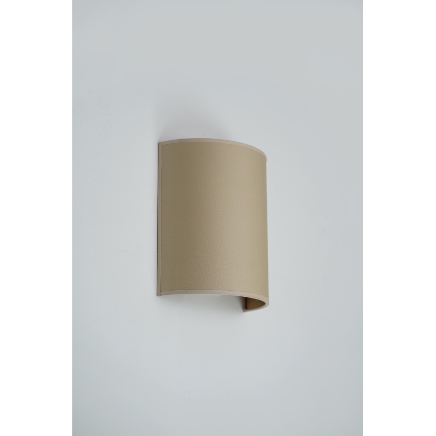 Brilagi - Seinään kiinnitettävä valaisin SEMI 1xE27/15W/230V halkaisija 20 cm beige