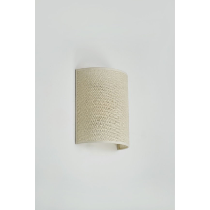 Brilagi - Seinään kiinnitettävä valaisin SEMI 1xE27/15W/230V halkaisija 20 cm kerma