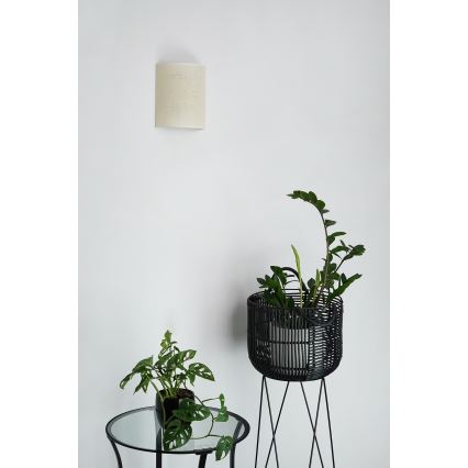 Brilagi - Seinään kiinnitettävä valaisin SEMI 1xE27/15W/230V halkaisija 20 cm kerma