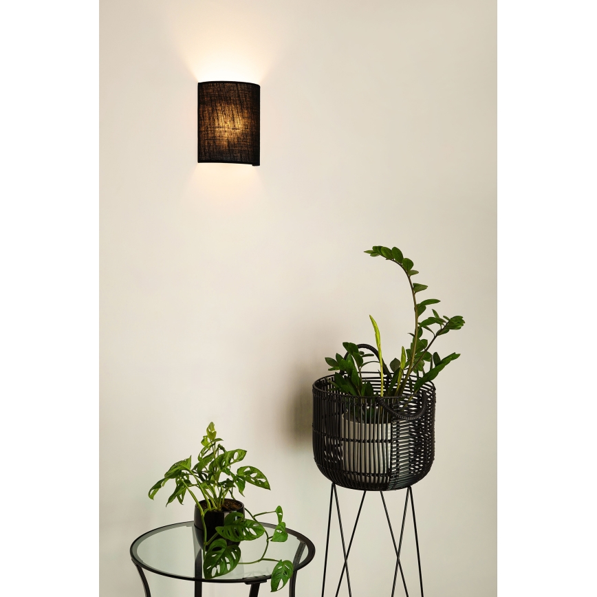 Brilagi - Seinään kiinnitettävä valaisin SEMI 1xE27/15W/230V Ø 20 cm musta