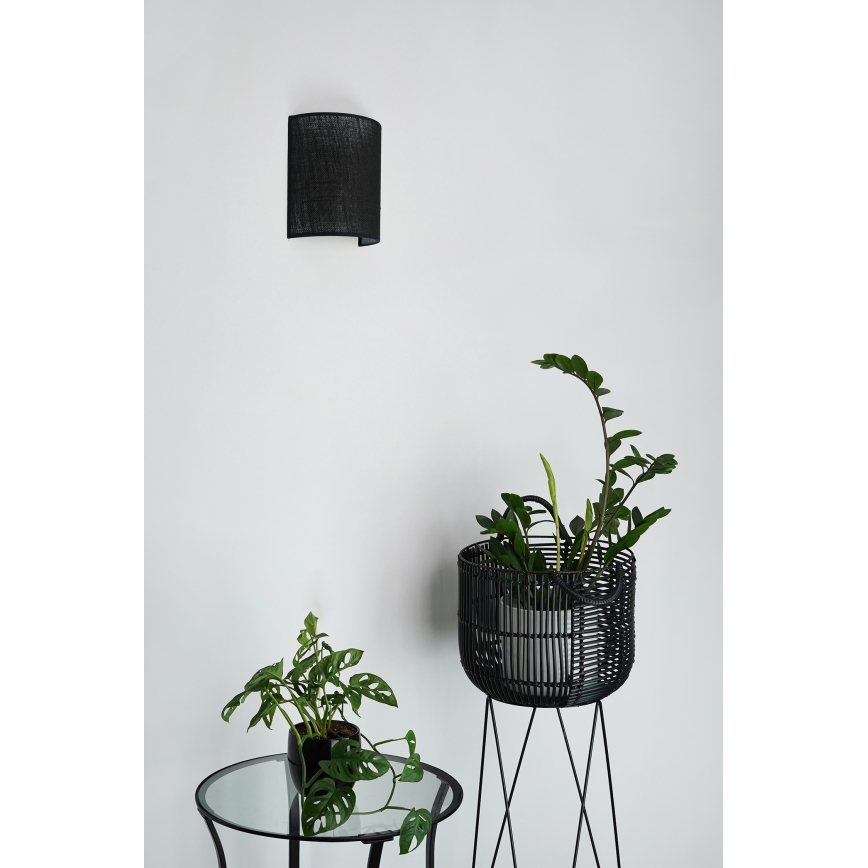 Brilagi - Seinään kiinnitettävä valaisin SEMI 1xE27/15W/230V Ø 20 cm musta