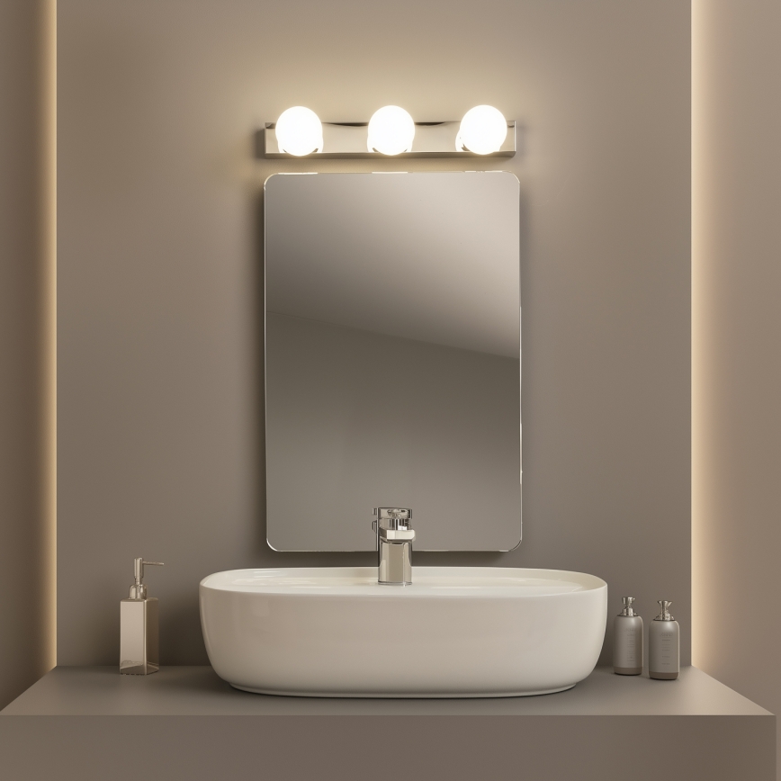 BRILAGI - 2x LED-setti Kylpyhuoneen seinävalaisin HOLLYWOOD 3xLED/3W/230V 39 cm IP44 kiiltävä kromi