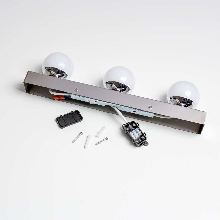 BRILAGI - 2x LED-setti Kylpyhuoneen seinävalaisin HOLLYWOOD 3xLED/3W/230V 39 cm IP44 kiiltävä kromi