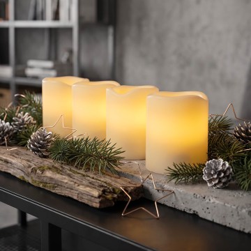 BRILAGI - setti 4x LED-kynttilöitä, LED/1xCR2032, kermanvärinen