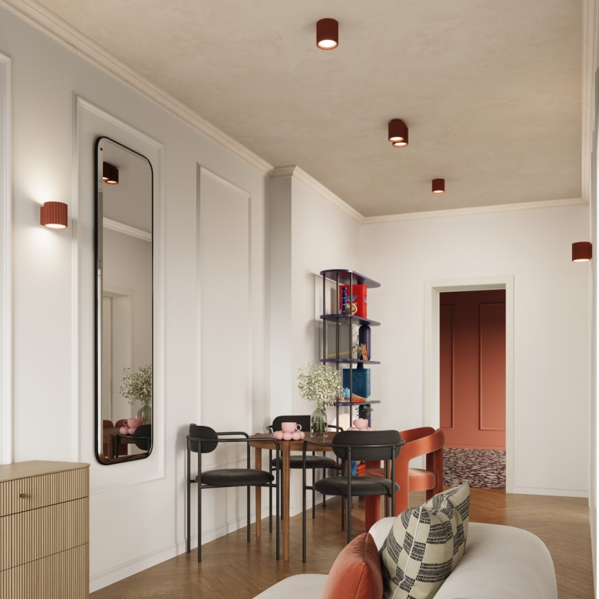 Brilagi - SFERA LED-kohdevalaisin 1xGU10/10W/230V, Ø 10 cm, punainen