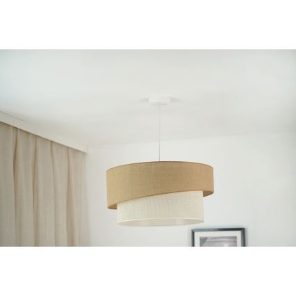 Brilagi - Ripustettava valaisin SHINE 1xE27/15W/230V halkaisija 50 cm beige/kerma