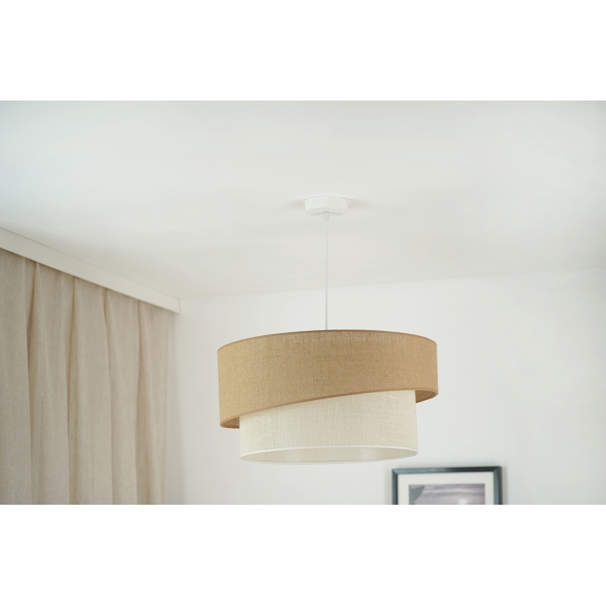 Brilagi - Ripustettava valaisin SHINE 1xE27/15W/230V halkaisija 50 cm beige/kerma