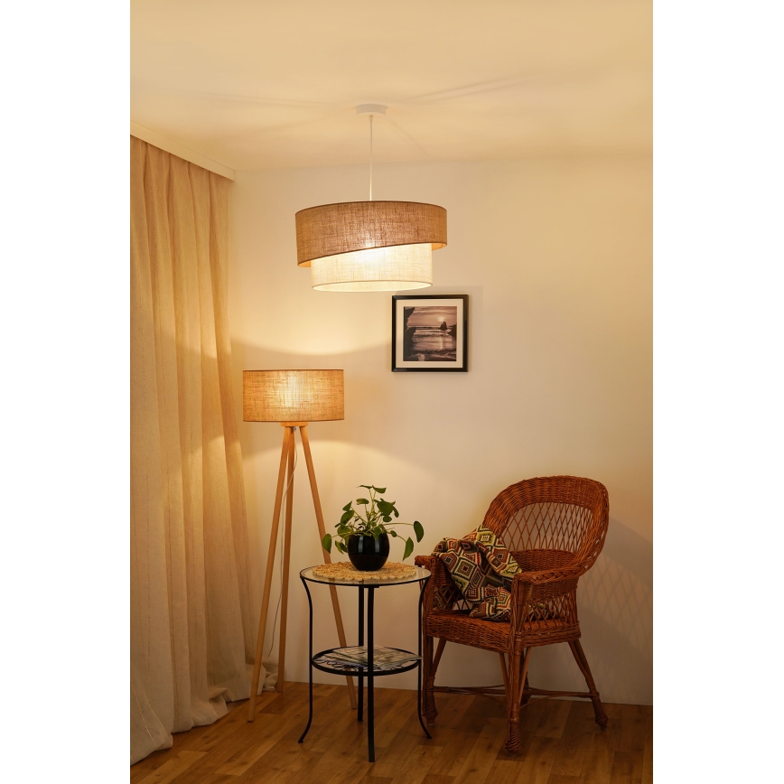 Brilagi - Ripustettava valaisin SHINE 1xE27/15W/230V halkaisija 50 cm beige/kerma