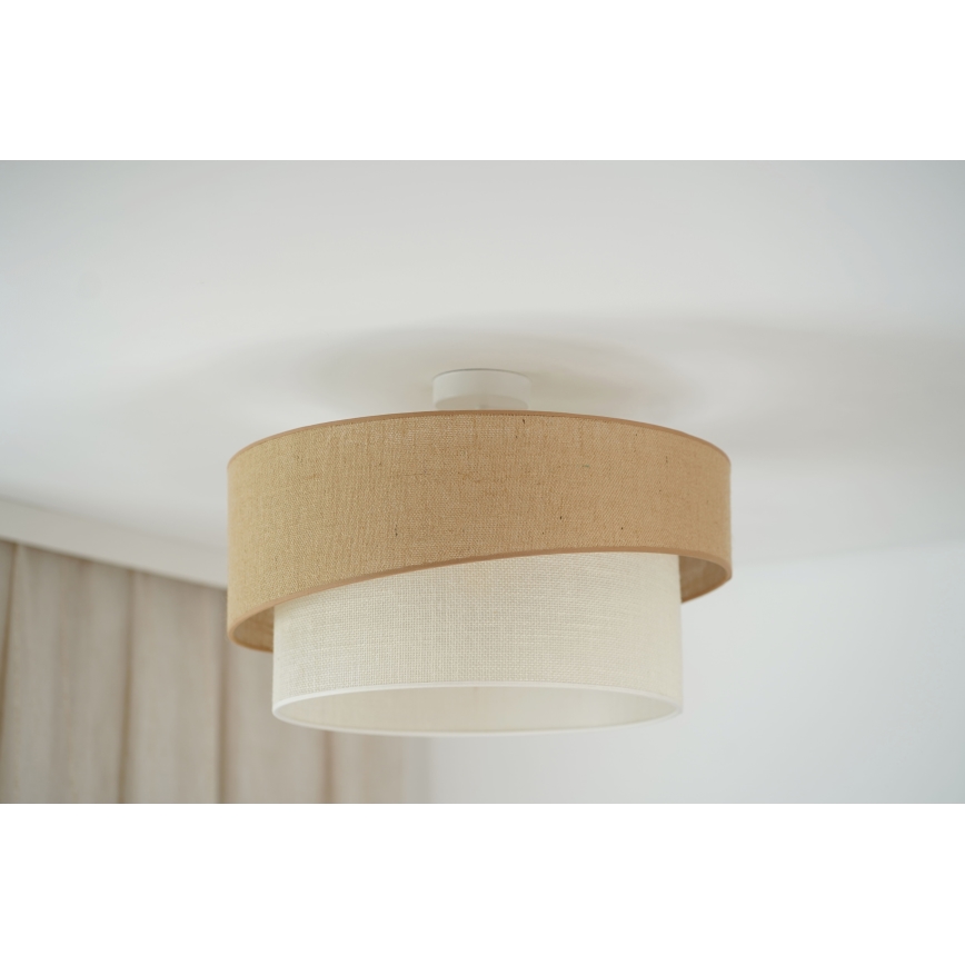 Brilagi - Kiinnitettävä kattovalaisin SHINE 1xE27/15W/230V halkaisija 50 cm beige/kerma