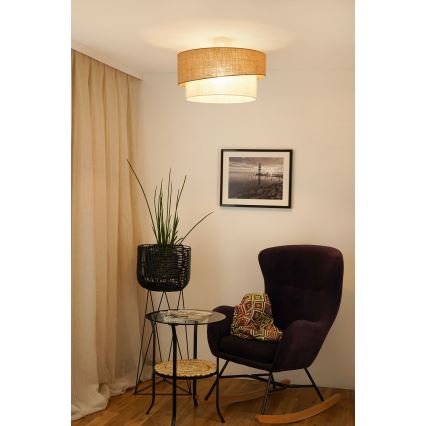 Brilagi - Kiinnitettävä kattovalaisin SHINE 1xE27/15W/230V halkaisija 50 cm beige/kerma