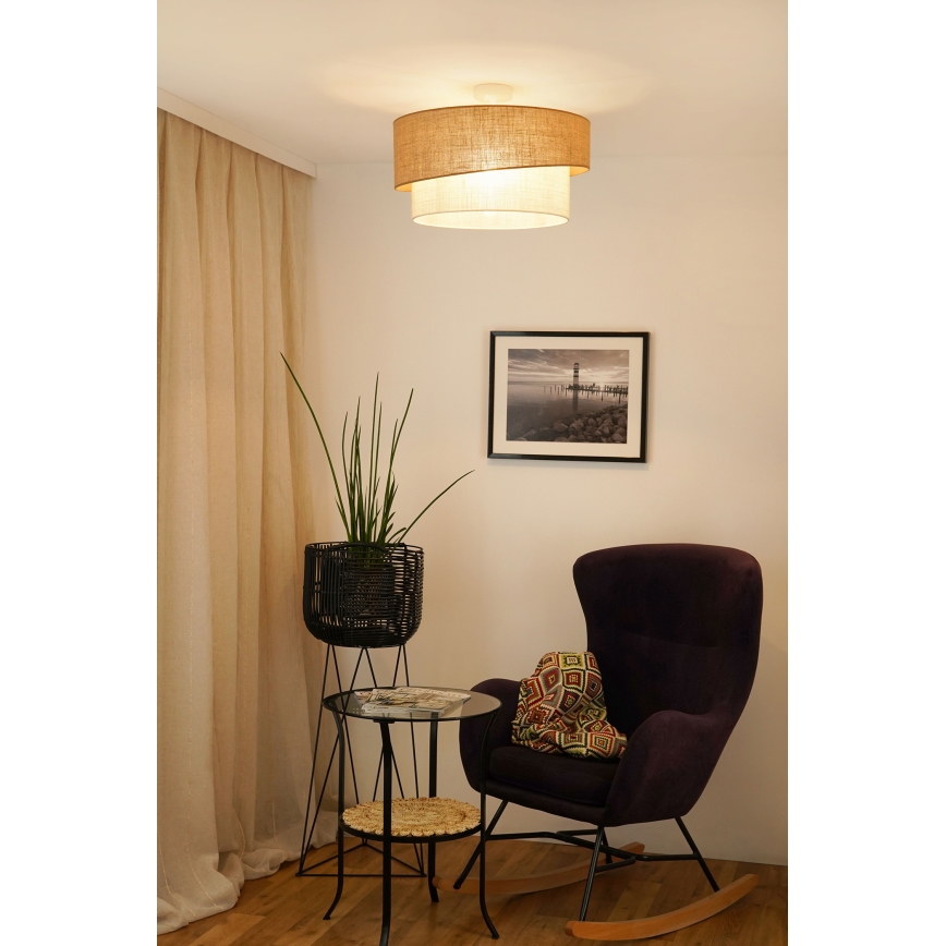 Brilagi - Kiinnitettävä kattovalaisin SHINE 1xE27/15W/230V halkaisija 50 cm beige/kerma
