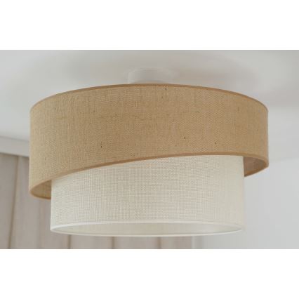 Brilagi - Kiinnitettävä kattovalaisin SHINE 1xE27/15W/230V halkaisija 50 cm beige/kerma