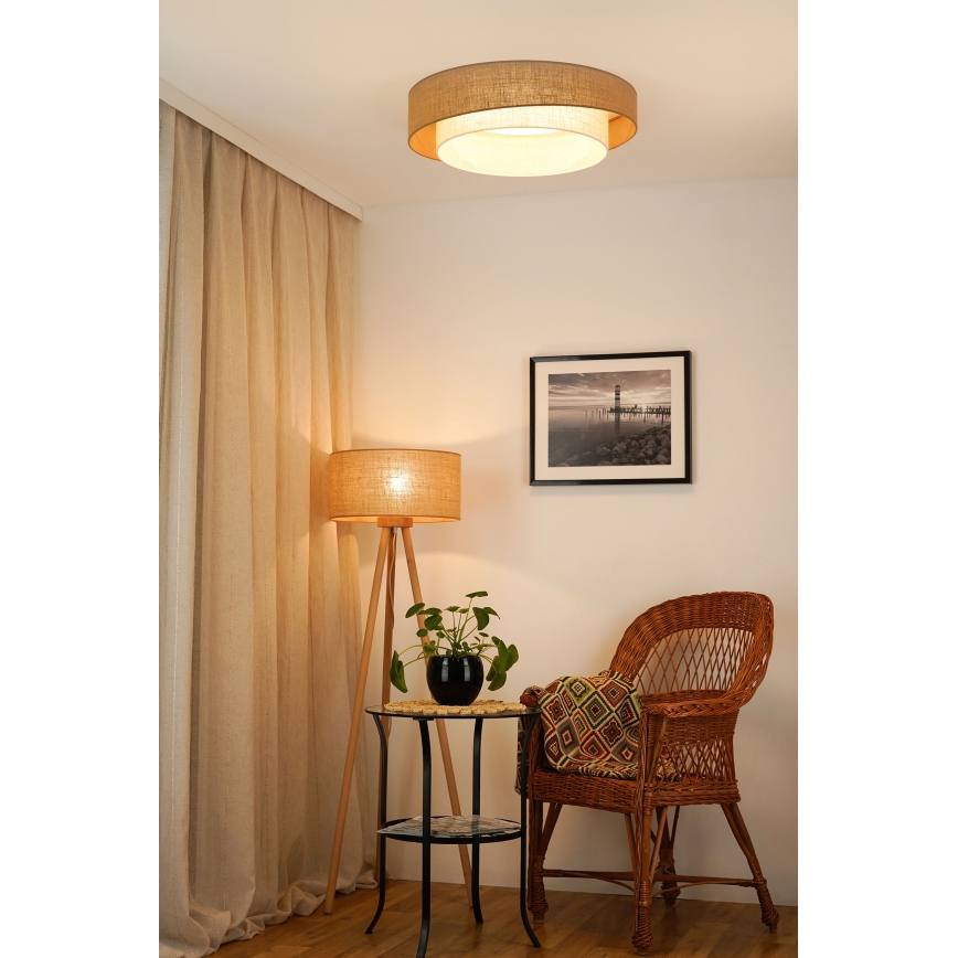 Brilagi - LED himmennettävä kattovalaisin SHINE LED/24W/230V halkaisija 60 cm 3000/4000/6500K beige/kerma + kaukosäädin
