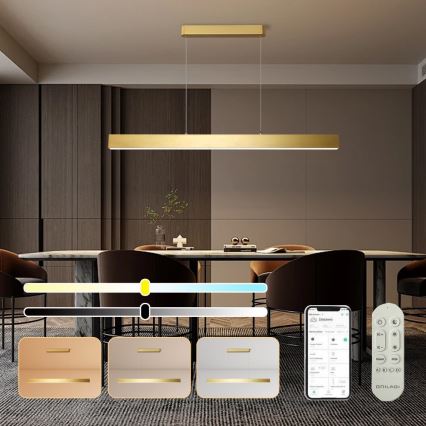 Brilagi - LED himmennettävä kattokruunu köydellä SLEEKLINE SMART LED/40W/230V 3000-6000K Wi-Fi Tuya kulta + kaukosäädin
