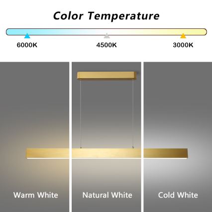 Brilagi - LED himmennettävä kattokruunu köydellä SLEEKLINE SMART LED/40W/230V 3000-6000K Wi-Fi Tuya kulta + kaukosäädin