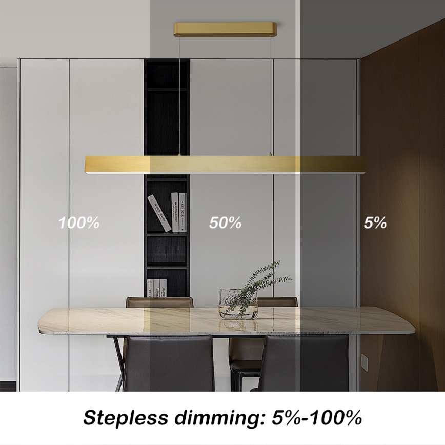 Brilagi - LED himmennettävä kattokruunu köydellä SLEEKLINE SMART LED/40W/230V 3000-6000K Wi-Fi Tuya kulta + kaukosäädin