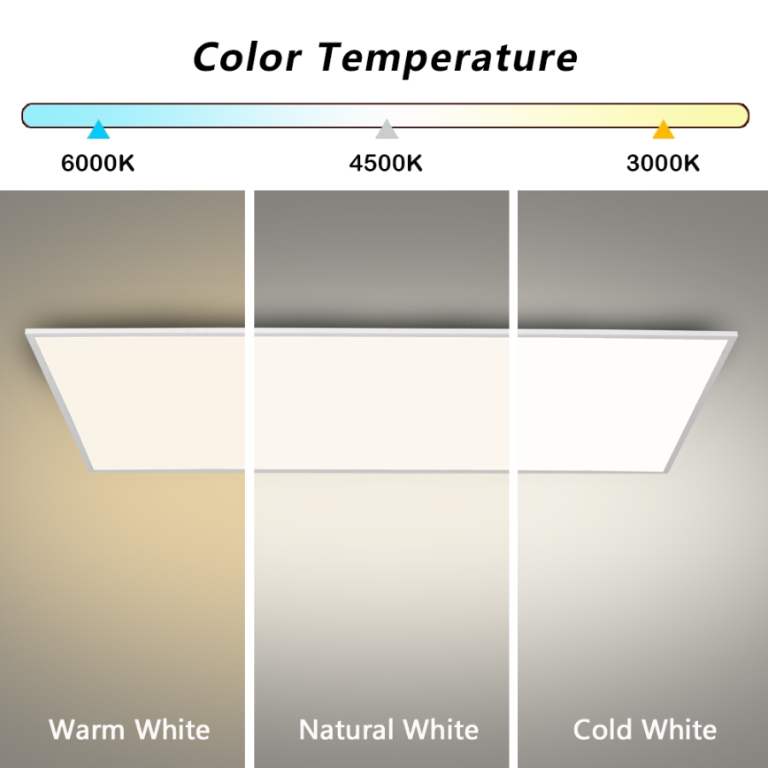 Brilagi - himmennettävä LED-kattovalaisin SLIMFRAME LED/80W/230V 120x60 cm 3000-6000K valkoinen + kaukosäädin