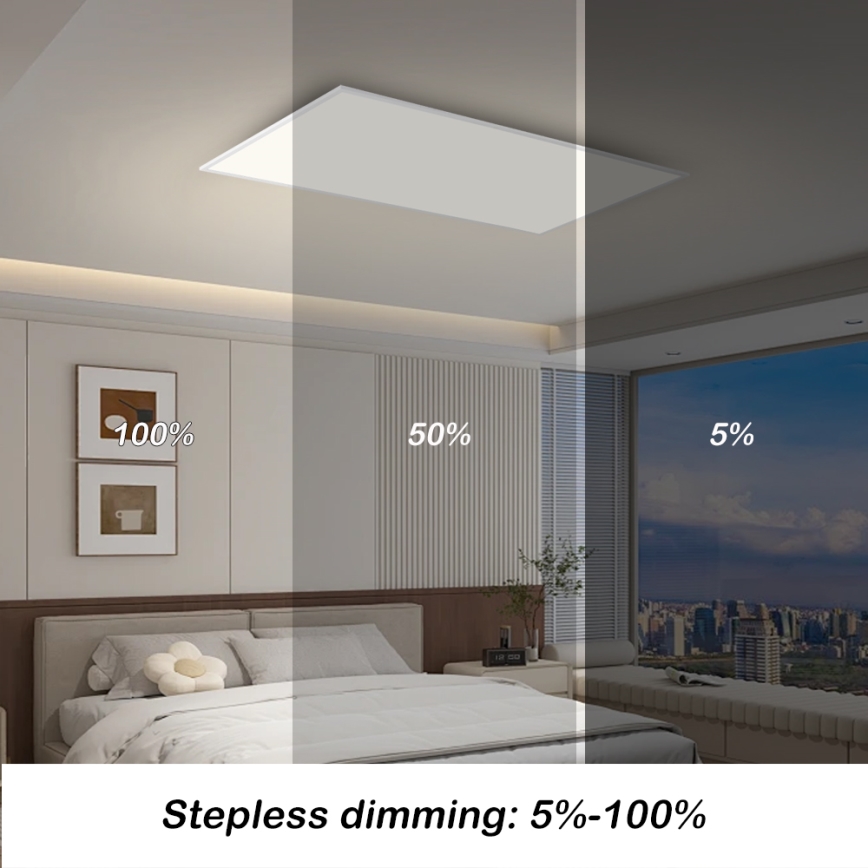 Brilagi - himmennettävä LED-kattovalaisin SLIMFRAME LED/80W/230V 120x60 cm 3000-6000K valkoinen + kaukosäädin