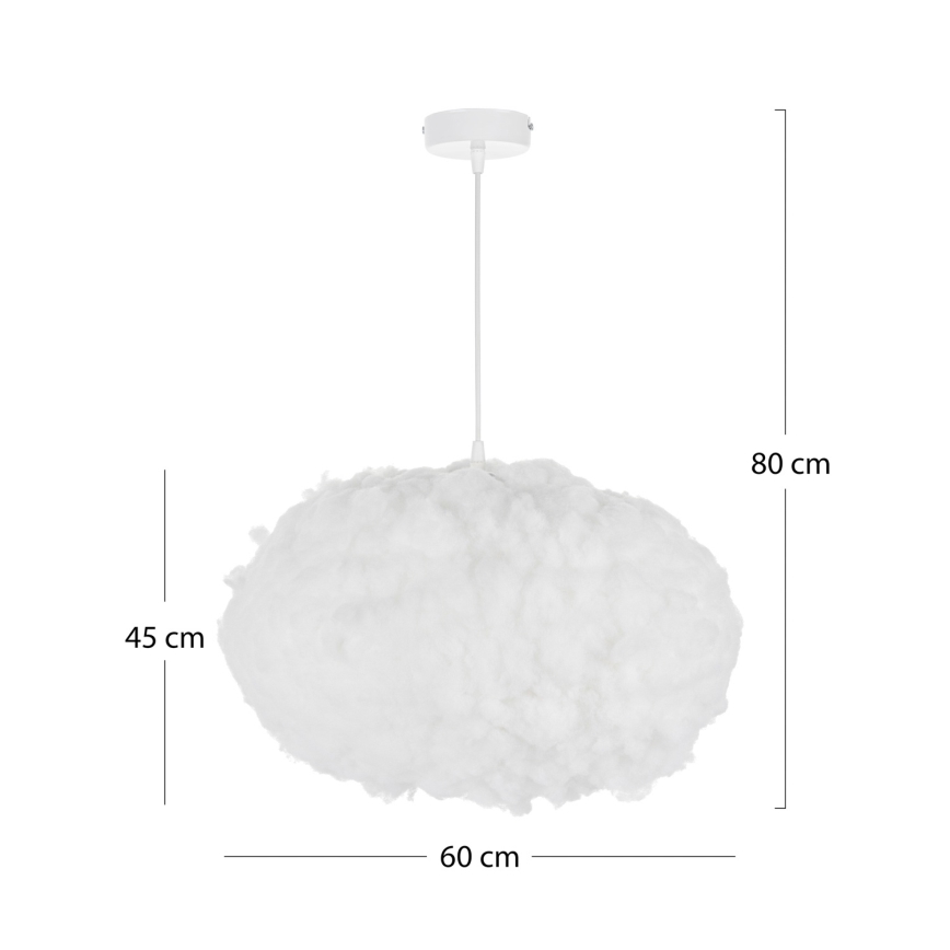 Brilagi - SOLEAIR-riippuvalaisin kaapelilla 2xE27/40W/230V, halkaisija 60 cm, valkoinen