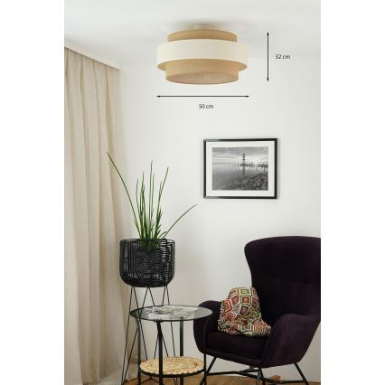 Brilagi - Kiinnitettävä kattovalaisin SPACE LIGHT 1xE27/15W/230V halkaisija 50 cm beige/kerma