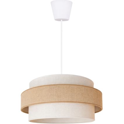 Brilagi - SPACE riippuvalaisin johdolla 1xE27/60W/230V halkaisija 40 cm beige/kerma