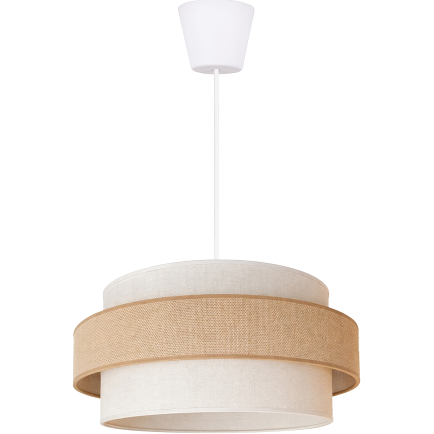 Brilagi - SPACE riippuvalaisin johdolla 1xE27/60W/230V halkaisija 40 cm beige/kerma