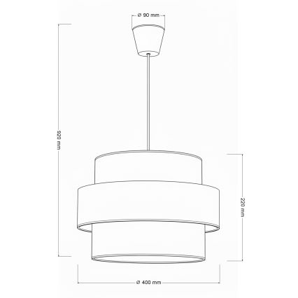 Brilagi - SPACE riippuvalaisin johdolla 1xE27/60W/230V halkaisija 40 cm beige/kerma