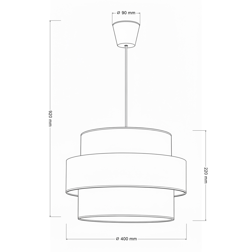 Brilagi - SPACE riippuvalaisin johdolla 1xE27/60W/230V halkaisija 40 cm beige/kerma