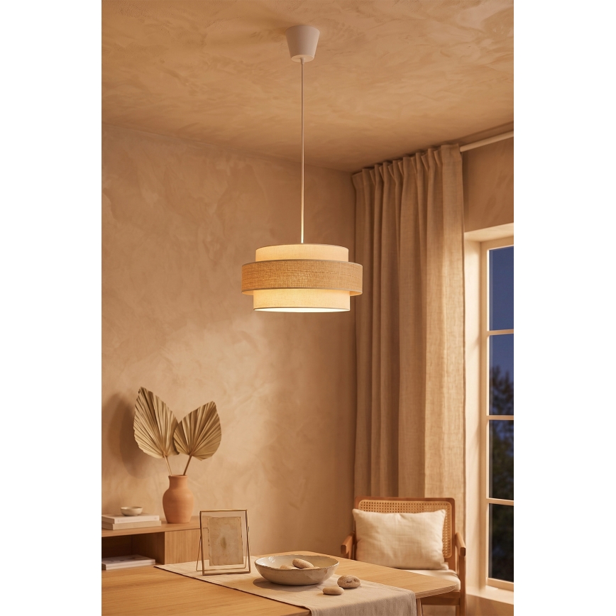 Brilagi - SPACE riippuvalaisin johdolla 1xE27/60W/230V Ø 40 cm beige/kerma