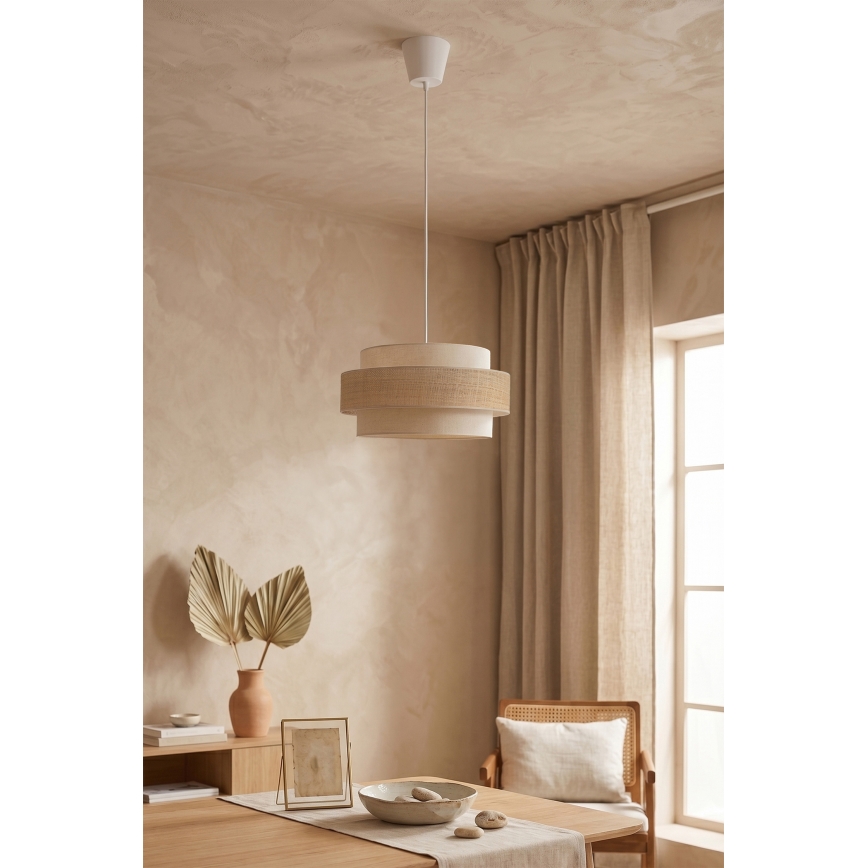 Brilagi - SPACE riippuvalaisin johdolla 1xE27/60W/230V Ø 40 cm beige/kerma