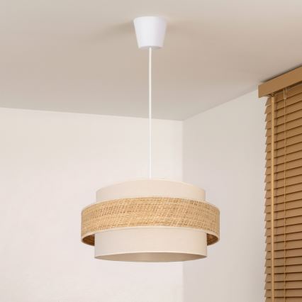 Brilagi - SPACE riippuvalaisin johdolla 1xE27/60W/230V Ø 40 cm beige/kerma