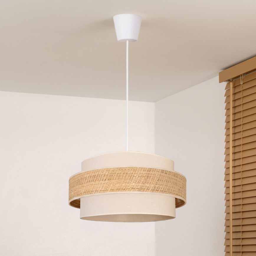 Brilagi - SPACE riippuvalaisin johdolla 1xE27/60W/230V Ø 40 cm beige/kerma