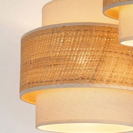 Brilagi - SPACE-riippuvalaisin vaijerilla 3xE27/60W/230V, halkaisija 40 cm, beige/kerma