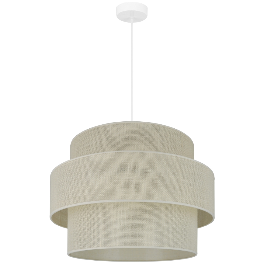 Brilagi - Kattovalaisin narulla SPACE YUTE 1xE27/15W/230V halkaisija 50 cm kerma/valkoinen