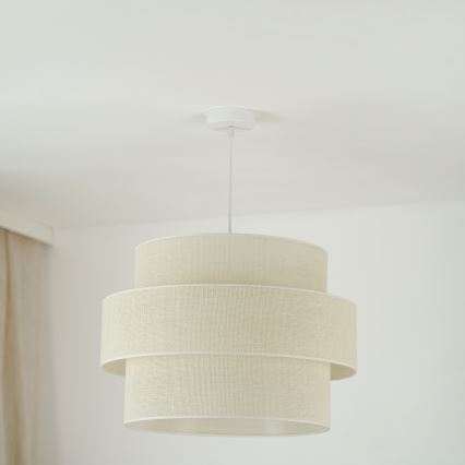 Brilagi - Kattovalaisin narulla SPACE YUTE 1xE27/15W/230V halkaisija 50 cm kerma/valkoinen