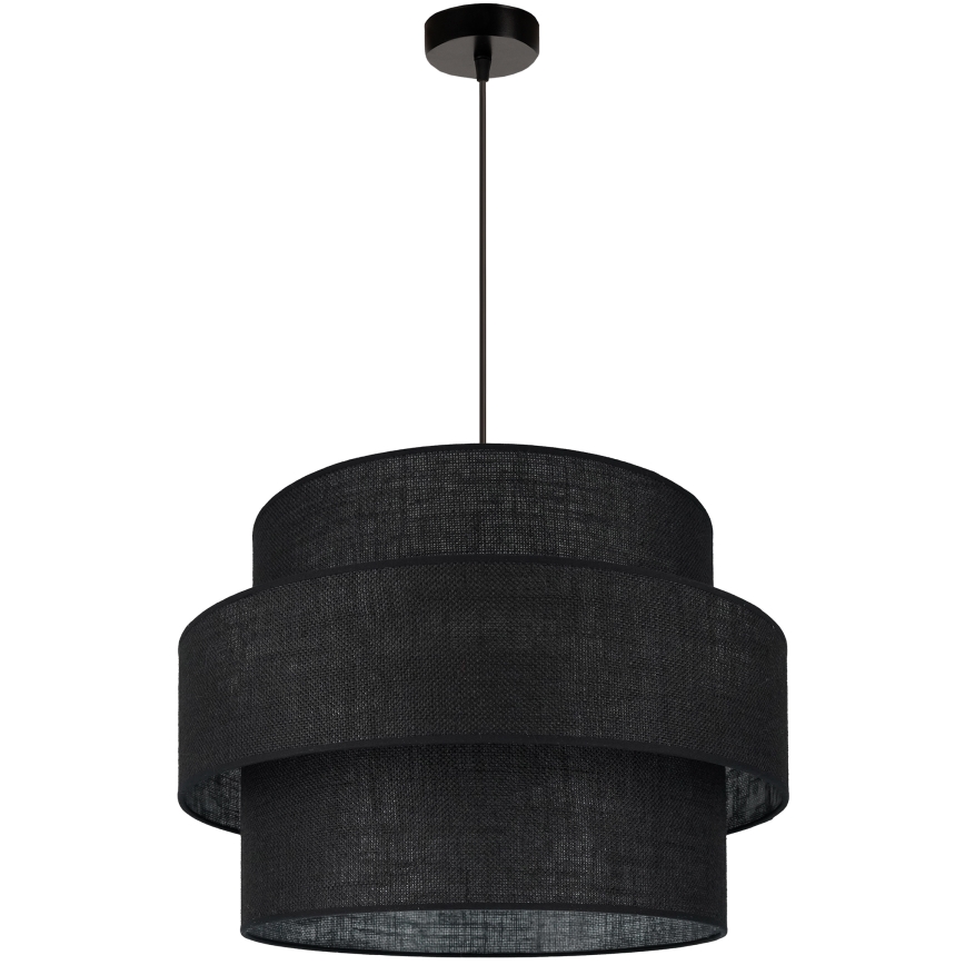 Brilagi - Kattovalaisin narulla SPACE YUTE 1xE27/15W/230V halkaisija 50 cm musta