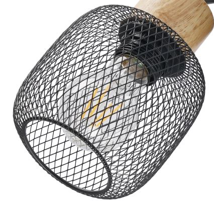 Brilagi - Spottivalaisin BASKLITE 2xE27/15W/230V puu/musta