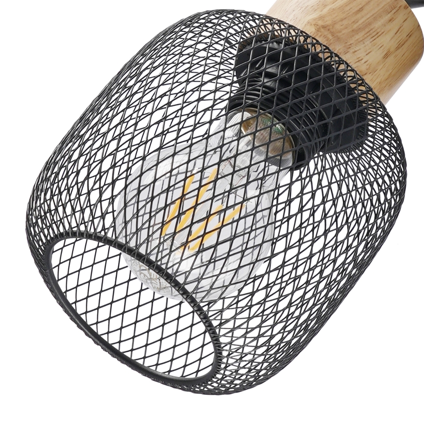 Brilagi - Spottivalaisin BASKLITE 2xE27/15W/230V puu/musta