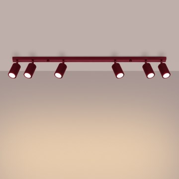 Brilagi - Spottivalaisin CRESTO 6xGU10/10W/230V burgundinpunainen