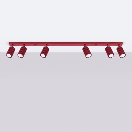 Brilagi - Spottivalaisin CRESTO 6xGU10/10W/230V burgundinpunainen