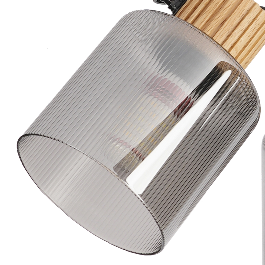 Brilagi - Spottivalaisin HYGGE 3xE14/15W/230V puu/savunvärinen