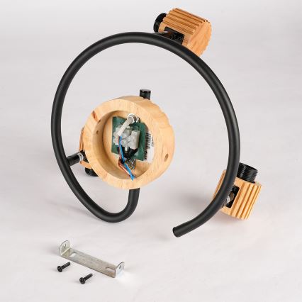 Brilagi - Spottivalaisin HYGGE 3xE14/15W/230V puu/savunvärinen