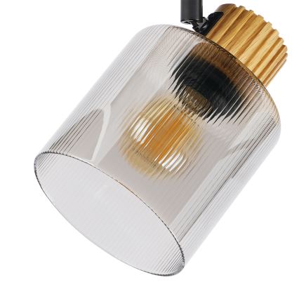 Brilagi - Spottivalaisin HYGGE 4xE14/15W/230V musta/savunharmaa