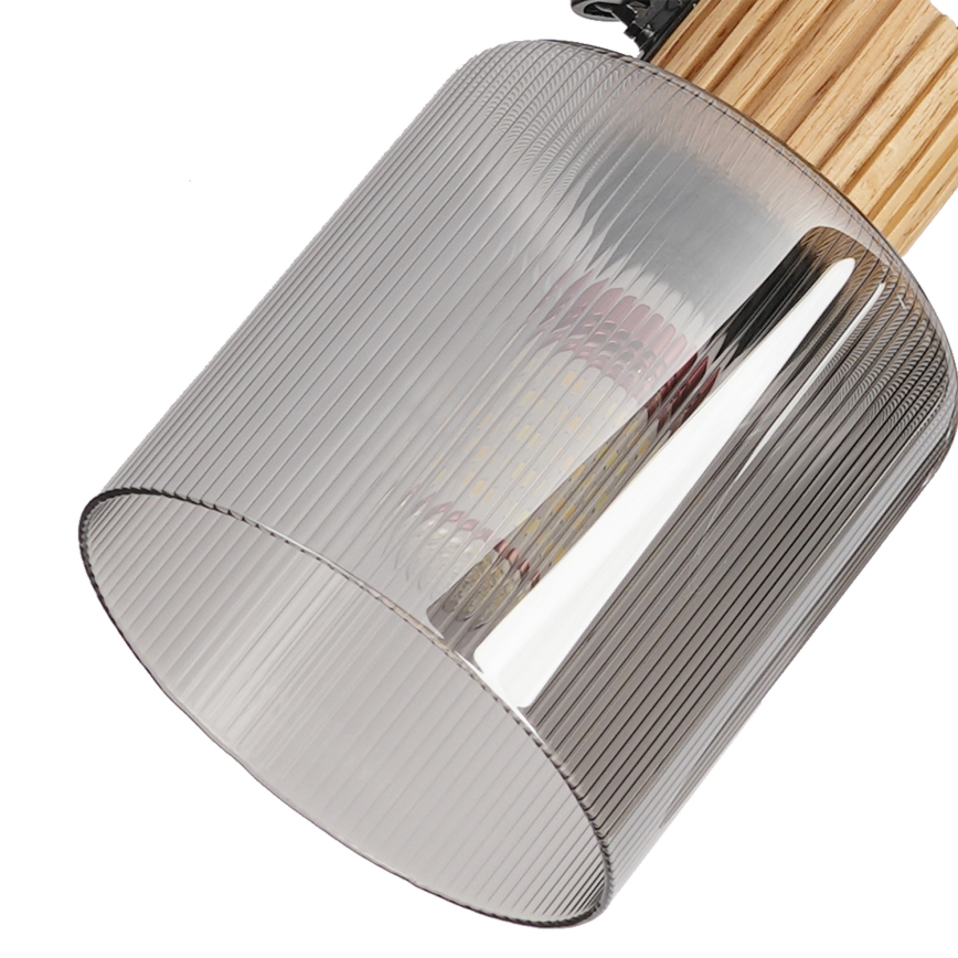 Brilagi - Spottivalaisin HYGGE 4xE14/15W/230V puu/savunvärinen